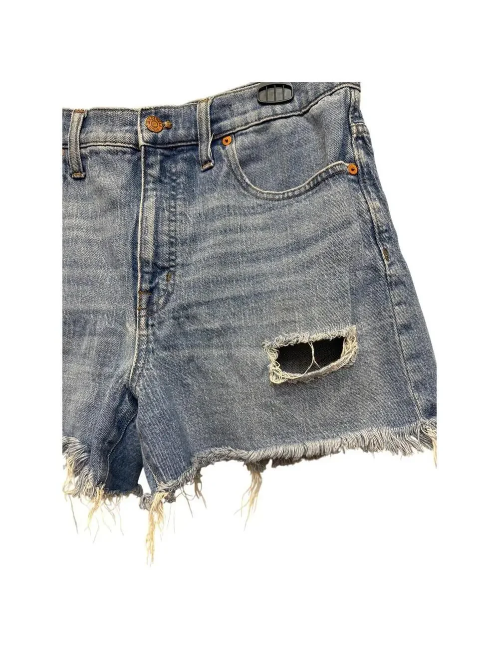 Madewell High Rise Denim Shorts, Light Distressing, Size 30_4